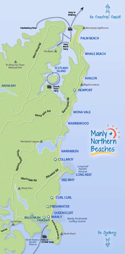 Manly & Northern Beaches Map